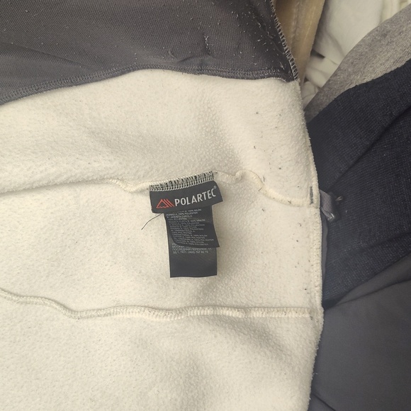 The North Face jacket, size small, white and dark gray. - Picture 3 of 4